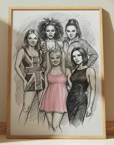 Spice girls drawing - girls,