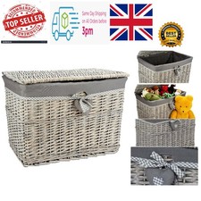 Large Grey Wicker Storage