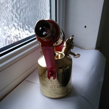 VINTAGE/ANTIQUE MONITOR No 132 BRASS BLOW TORCH/BLOW LAMP WITH SPIRAL  HANDLE 