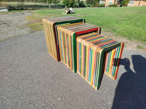 Colourful reclaimed teak nest - reclaimed,