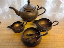 Vintage Tea Set gilt metal