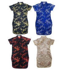 Girls Satin Floral Chinese