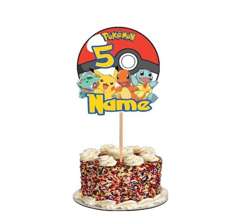 Personalised pokemon cake - pokemon,