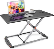 Duronic Sit-Stand Desk DM05D11 BK [BLACK] | Height Adjustable Office Workstation