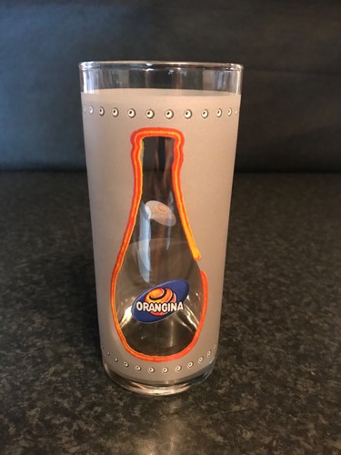 Orangina frosted glass - glass, new