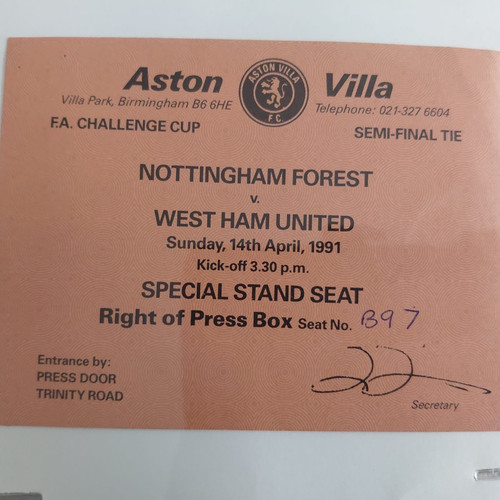 Ticket stub nottingham forest - ticket,