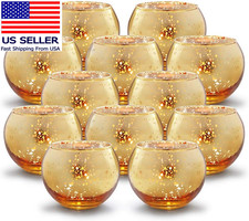 round Gold Votive Candle