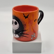 Nightmare Before Christmas Mug Disney Store Jack Skellington 4" Orange Cup