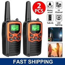 2Pcs Walkie Talkies Electronic Long Range Walky Talky 8KM UHF Backlit LCD NEW UK