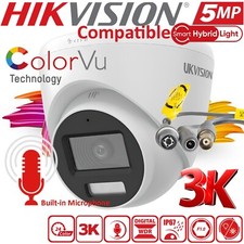 Hikvision OEM CCTV Security 5MP Audio Mic Camera Smart ColorVu Night Vision UK