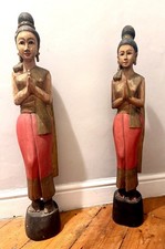 Vintage Pair Wooden Thai