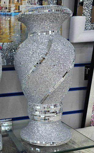 40cm stunning silver vase - 40cm,