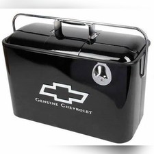 Vintage Beverage Cooler Black with Chevrolet Logo