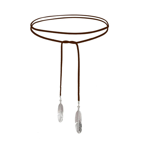 Boho feather choker wrap - boho,