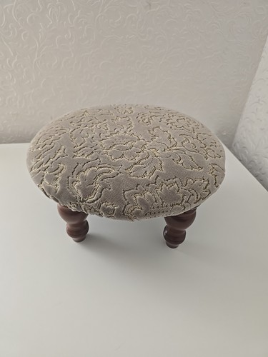 Footstool round light - footstool, green