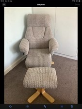 Care Co Uk Beige massage chair with foot stool