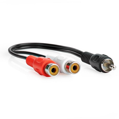 Rca splitter 20cm red white - splitter,