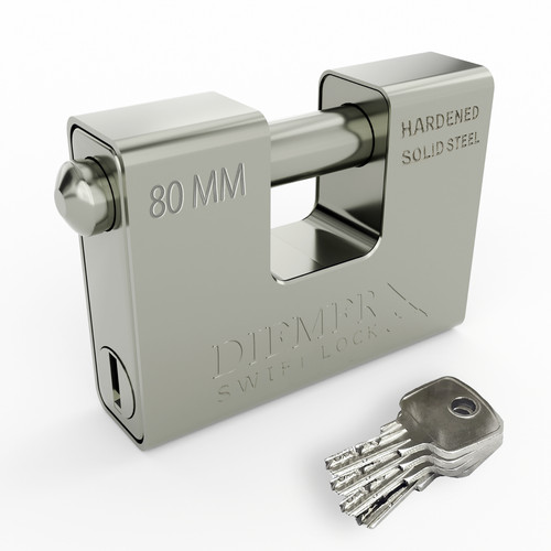 Heavy duty padlock - duty, armoured
