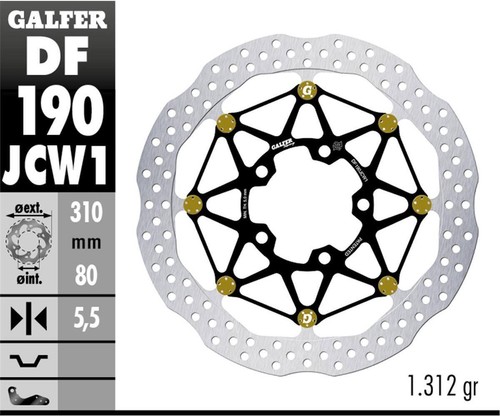 Galfer front brake disc - front, wave