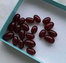 Cherry Amber Bakelite Loose Beads 13 g Graduated From 8mm To 15mm