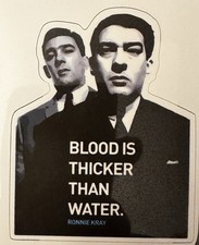 TRUE CRIME YHE KRAY TWINS STICKER “BLLO IS THICKER THAN WATER” STICKER