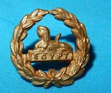 THE GLOUCESTERSHIRE REGIMENT MILITARY BACK BADGE ORIGINAL - BRASS - LUGS