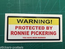  STICKER PROTECTED BY RONNIE