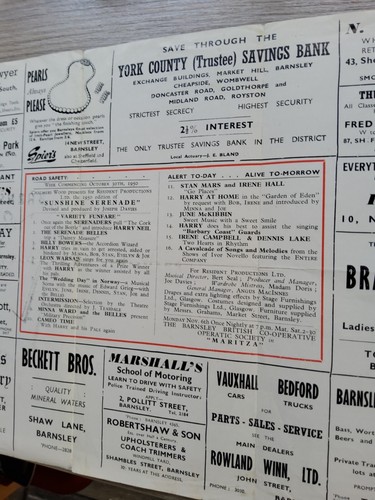Variety theatre programme - theatre,