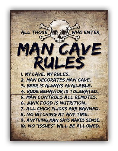 Man cave rules funny - funny, metal