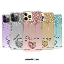 Personalised Phone Case Name Silicone Cover For iPhone 11 12 13 14 15 16 Gift