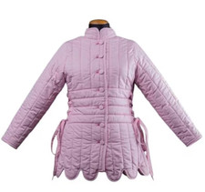 "Medieval Gambeson Jacket – Light Pink Quilted Armor, LARP/SCA, Handmade Cosplay