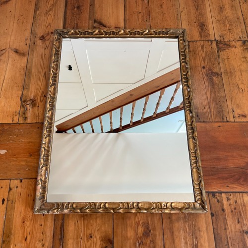 Wooden mirror gold wall - wooden,