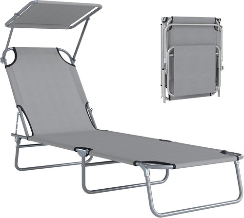 Outsunny folding sun - sun, lounger