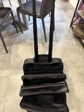 TUMI Alpha Rolling Briefcase with Integrated Laptop Bag In Black Leather