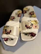 Prada floral Satin sliders