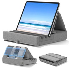 Tablet Pillow Holder Stand Soft Lap Bed Dock Pocket Stylus Mount for iPad Pro