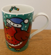 Dunoon Stoneware Christmas Crackers Mug by Jane Brookshaw.