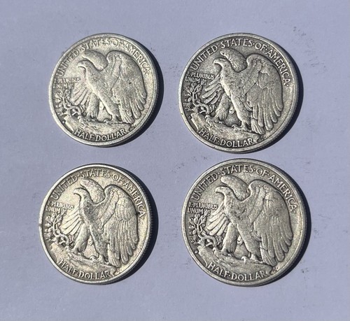 Lot walking liberty - 4, half
