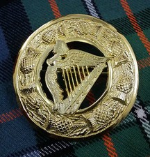 Scottish Kilt Fly Plaid Brooch