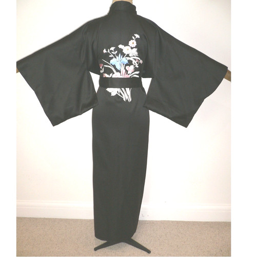 Vintage black silky - black, silky,