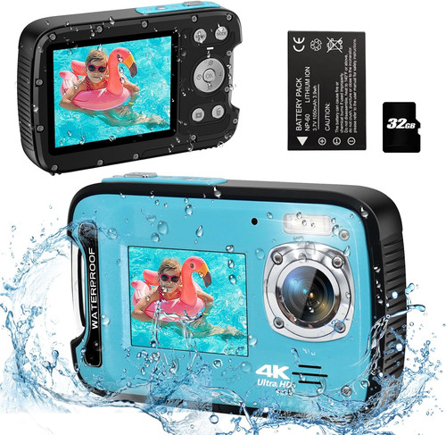 Underwater camera 48mp - camera,4k, 17ft