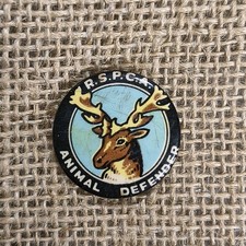 RSPCA Animal Defender Vintage Badge c1960s