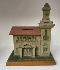 Vtg scratch built wooden money