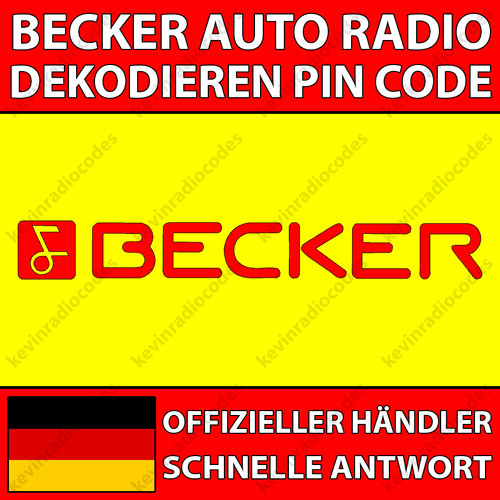 Becker radio decoding pin - ✅becker,