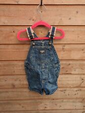 Oshkosh denim dungarees short shortee carpenter blue baby 12 months