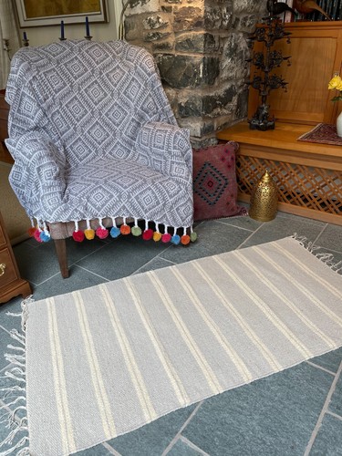 Rug grey beige natural - grey,