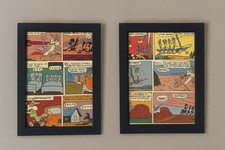 Vintage Looney Tunes Wile E Coyote & Road Runner Framed Comic Art 1960s Gold Key