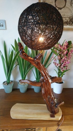 Driftwood table lamp - table,