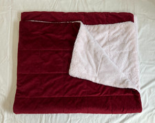 Soft Fleece Throw 62 x 49 inches - Burgundy Red