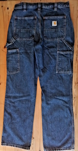 Mens blue denim carhartt - denim,